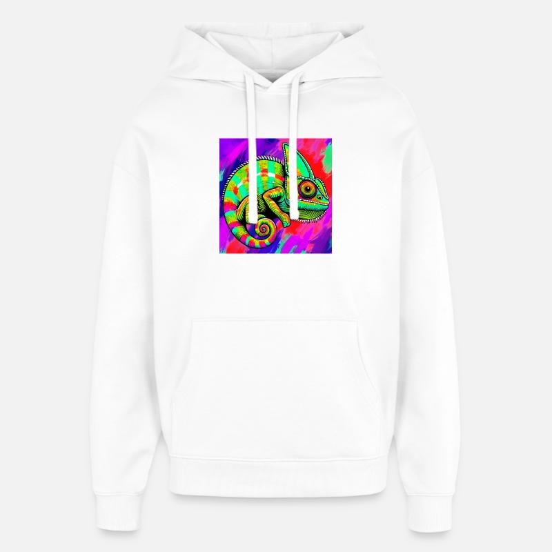 caméléon - Sweat à capuche unisexe Stanley/Stella Oversized - blanc