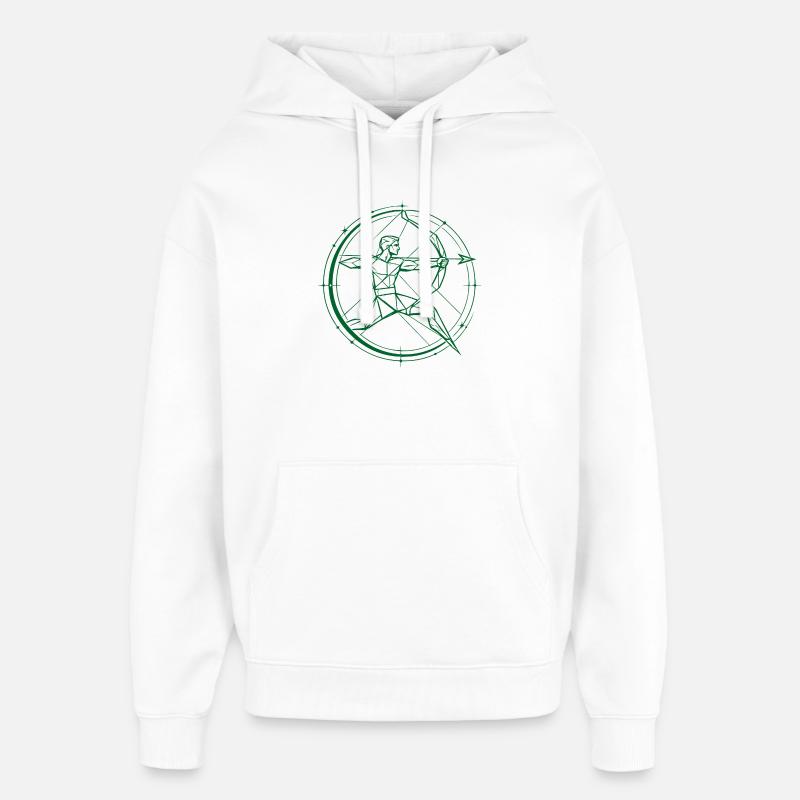 Signe du Sagittaire – But & Liberté - Sweat à capuche unisexe Stanley/Stella Oversized - blanc