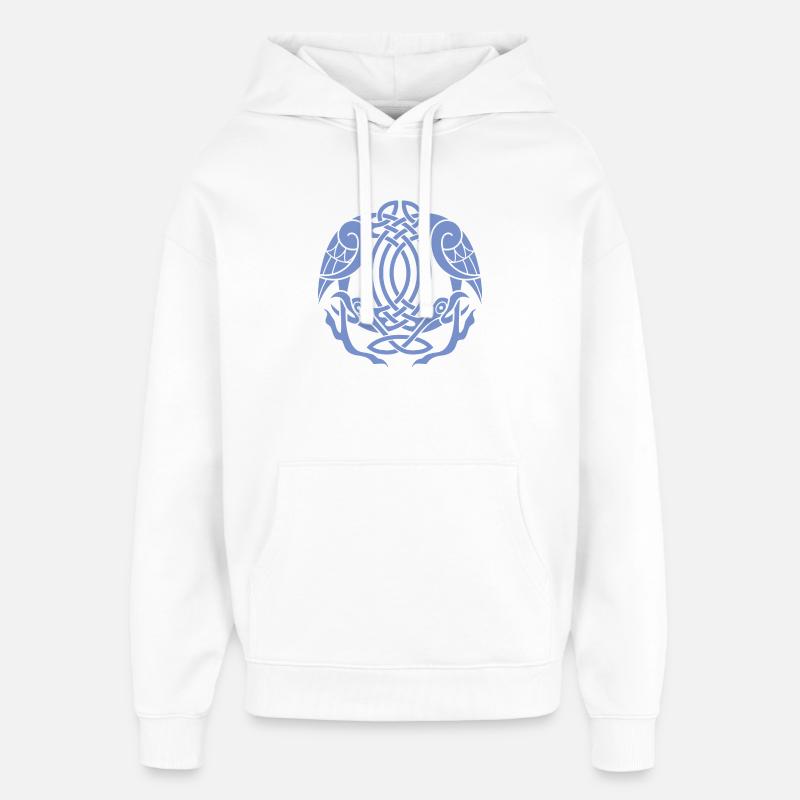 Celtic Eagle Knot  - Oversized Unisex Hoodie by Stanley/Stella - white