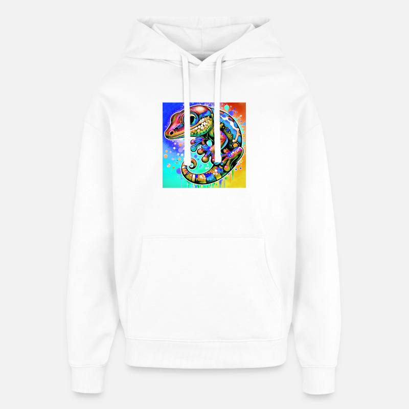 Gecko - Sweat à capuche unisexe Stanley/Stella Oversized - blanc