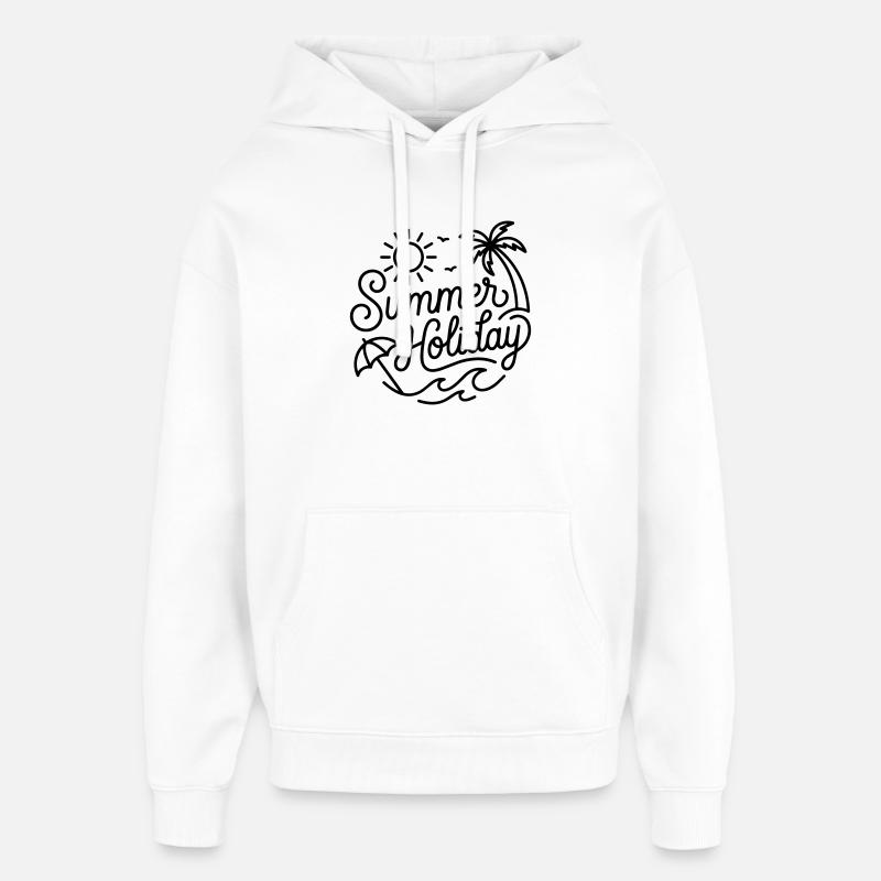 Summer holidays - Oversized Unisex Hoodie by Stanley/Stella - white