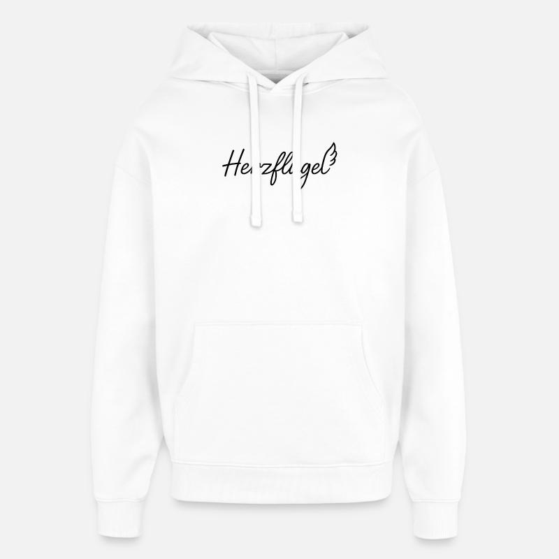 Ailes de cœur - Sweat à capuche unisexe Stanley/Stella Oversized - blanc