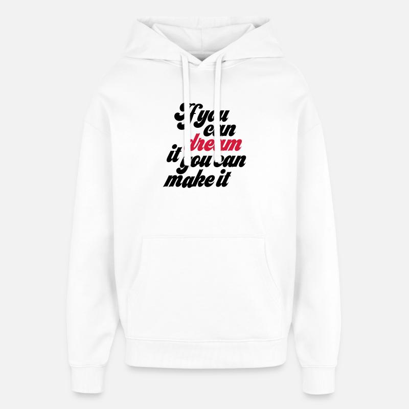 Motivation - Sweat à capuche unisexe Stanley/Stella Oversized - blanc