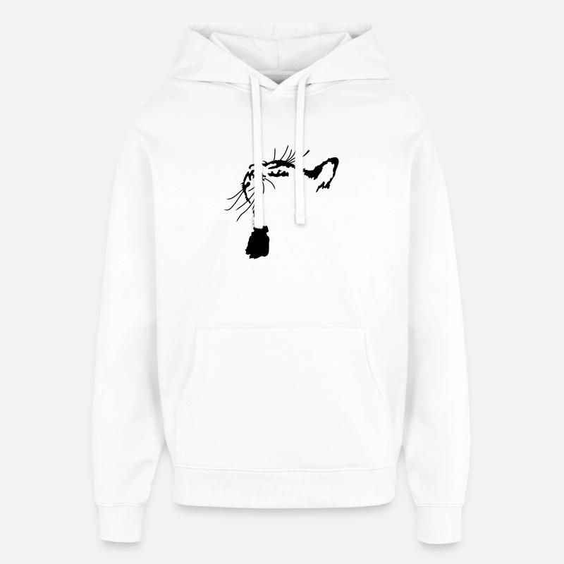 Chat - Sweat à capuche unisexe Stanley/Stella Oversized - blanc