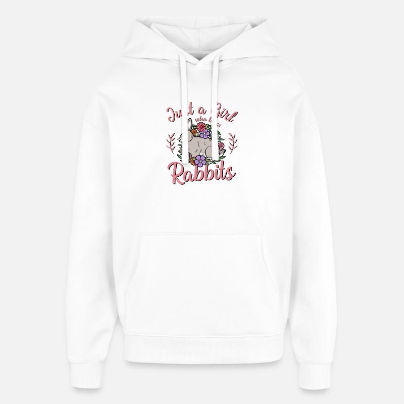 Lapins lapins - Sweat à capuche unisexe Stanley/Stella Oversized - blanc