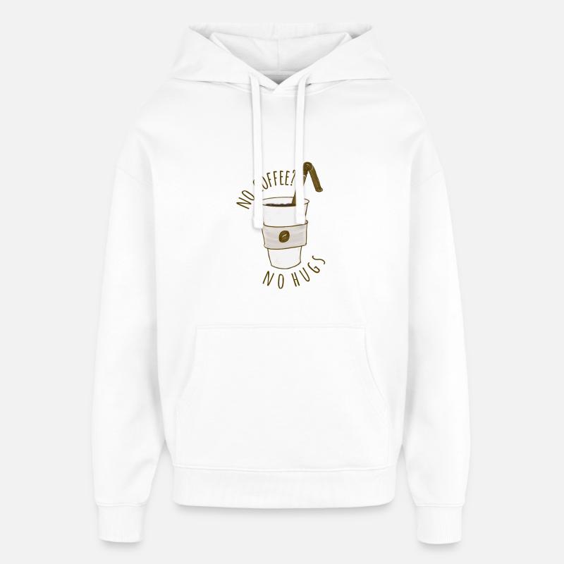 Pas de café? - Sweat à capuche unisexe Stanley/Stella Oversized - blanc