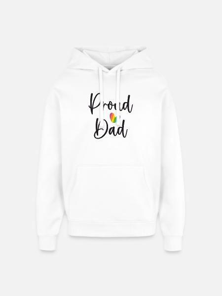 Proud Dad - Oversized Unisex Hoodie by Stanley/Stella - white