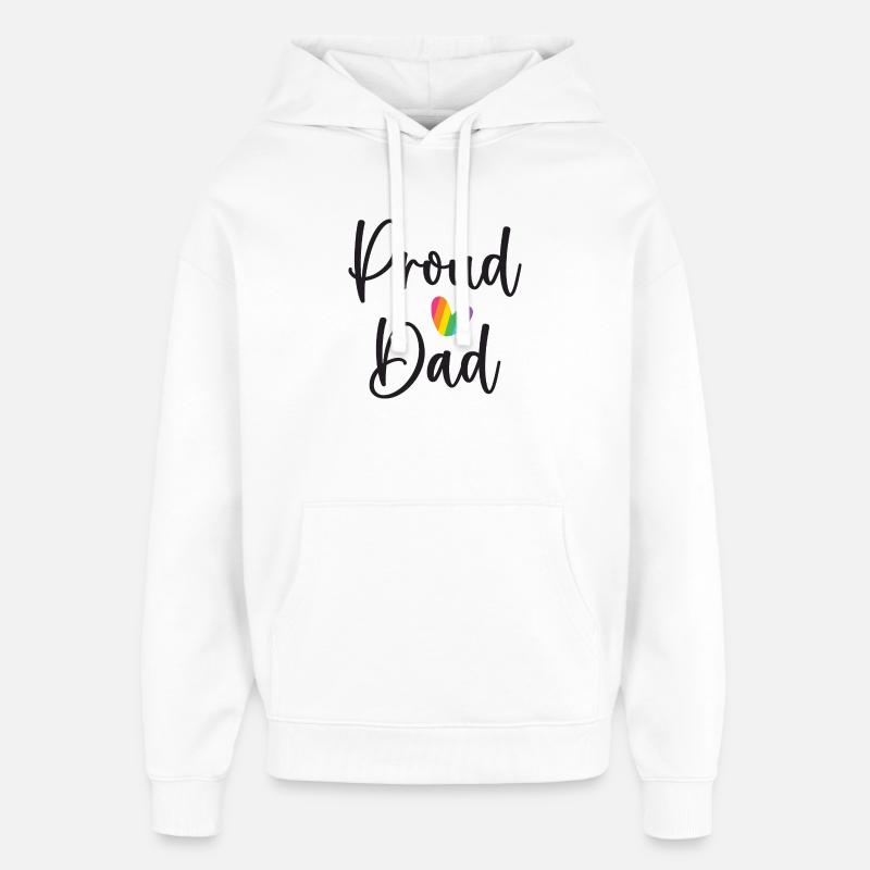 Papa fier - Sweat à capuche unisexe Stanley/Stella Oversized - blanc