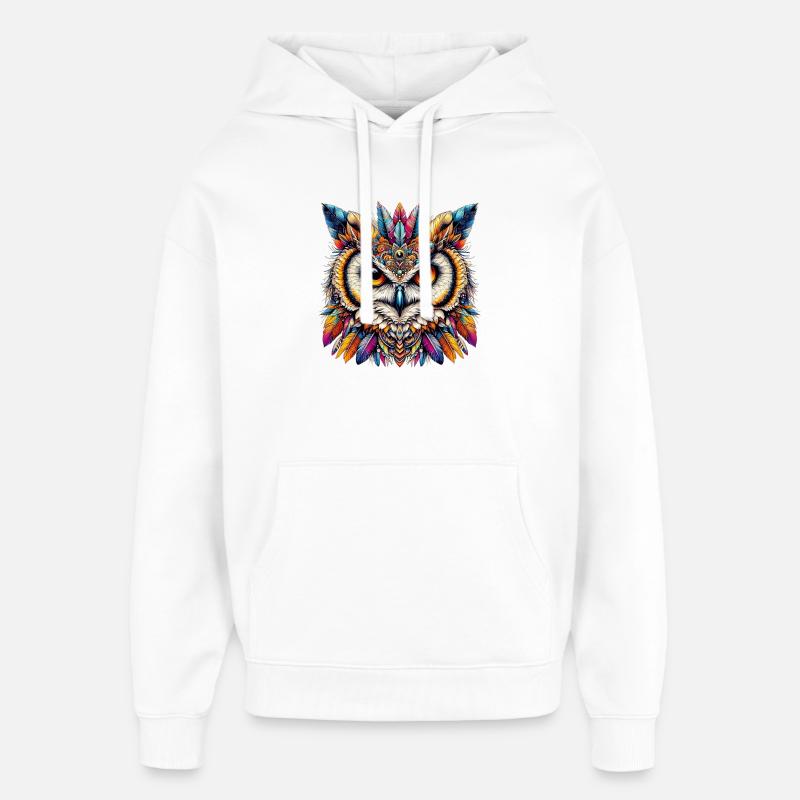 Hibou - Sweat à capuche unisexe Stanley/Stella Oversized - blanc