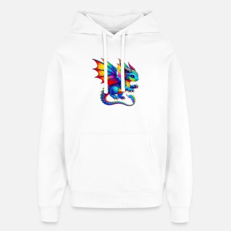 Dragon - Sweat à capuche unisexe Stanley/Stella Oversized - blanc