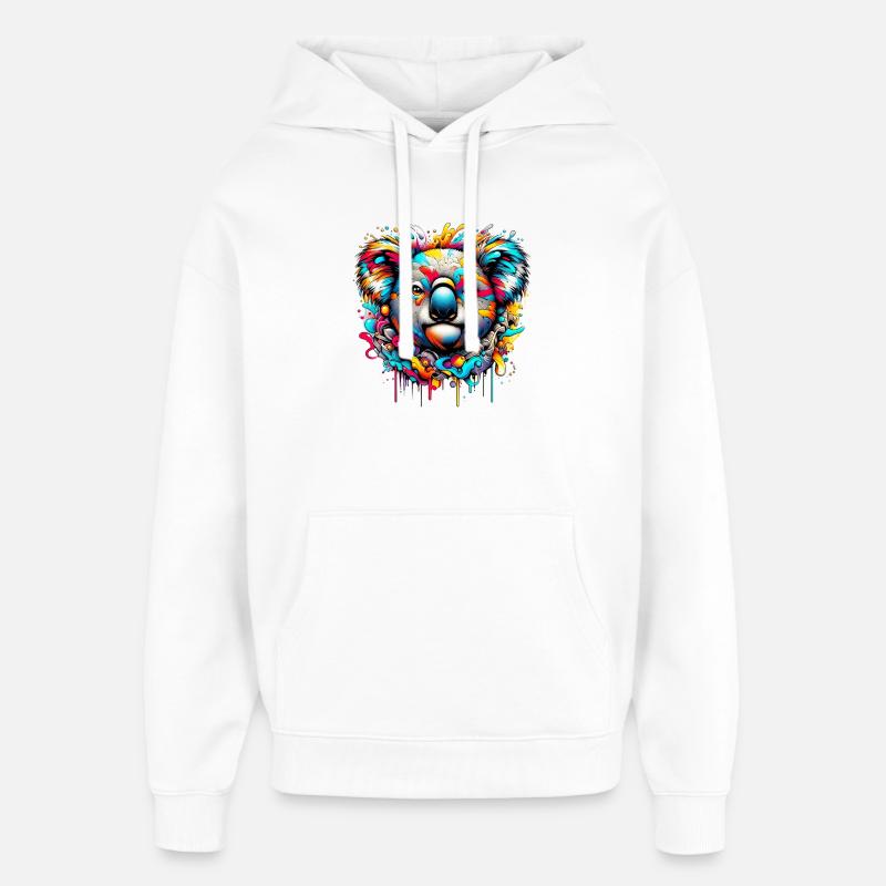 Koala - Oversized Unisex Hoodie von Stanley/Stella - Weiß