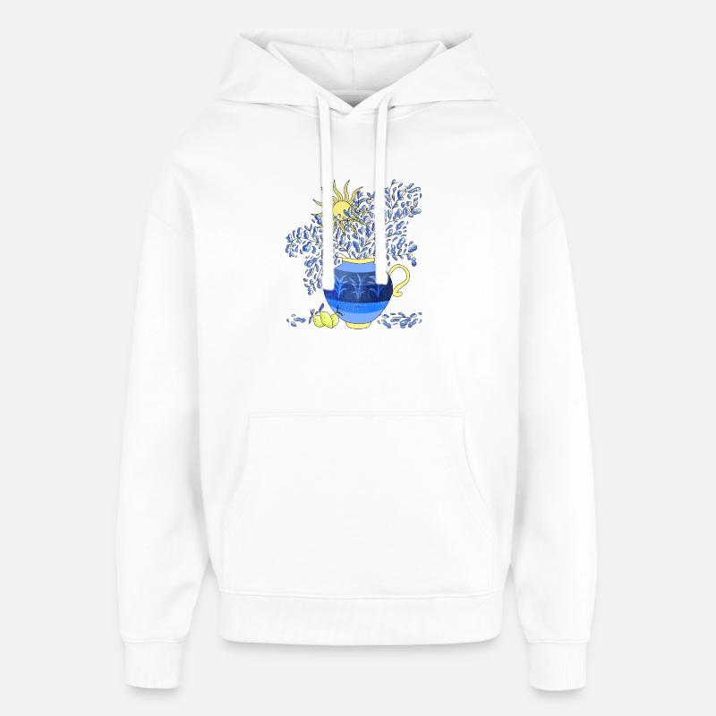 Vase aux citrons - Sweat à capuche unisexe Stanley/Stella Oversized - blanc