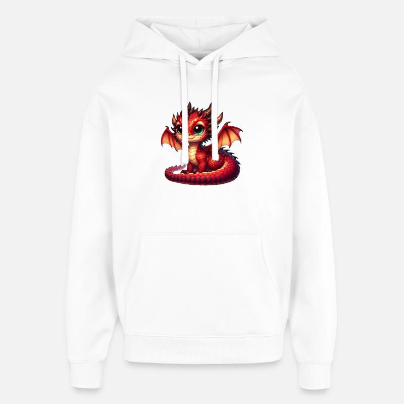 Dragon - Sweat à capuche unisexe Stanley/Stella Oversized - blanc