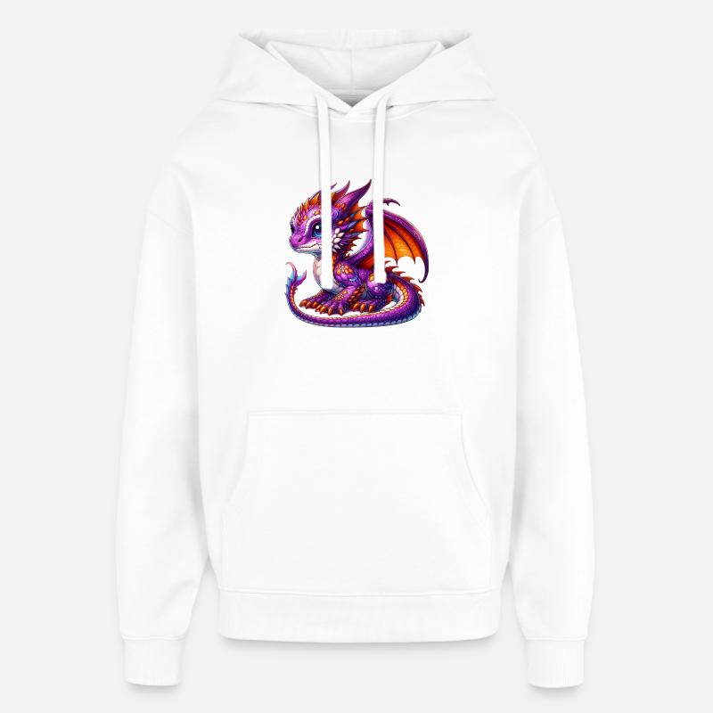 Drache - Oversized Unisex Hoodie von Stanley/Stella - Weiß