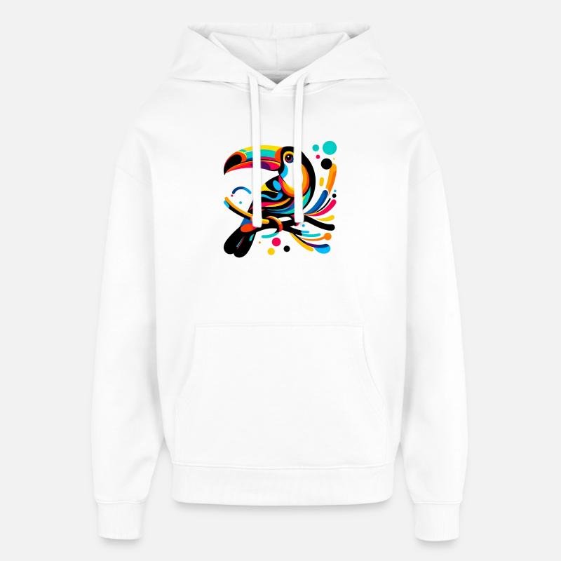 Toucan - Sweat à capuche unisexe Stanley/Stella Oversized - blanc
