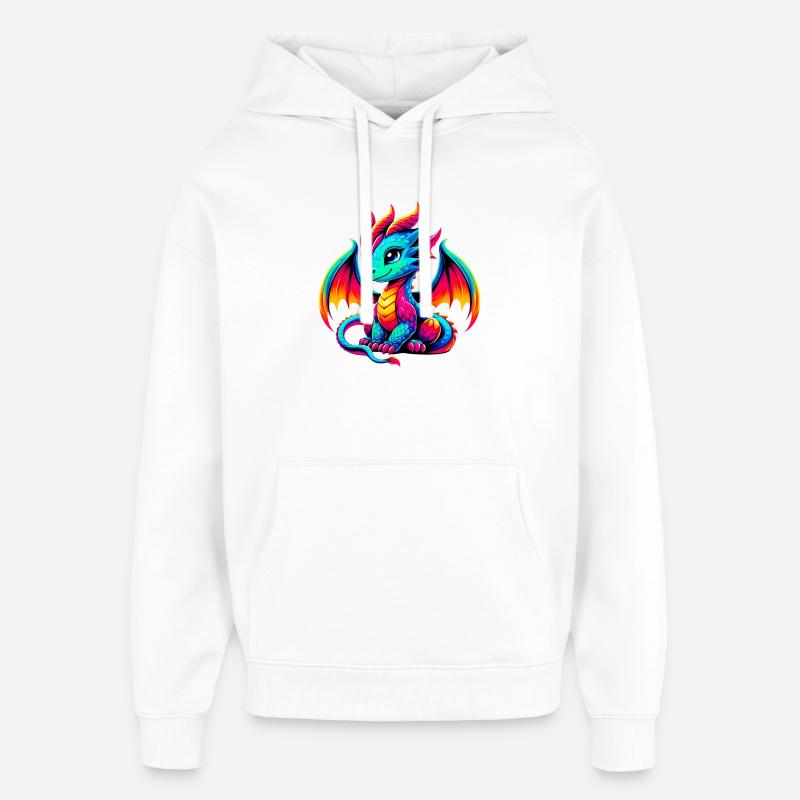 Dragon - Sweat à capuche unisexe Stanley/Stella Oversized - blanc