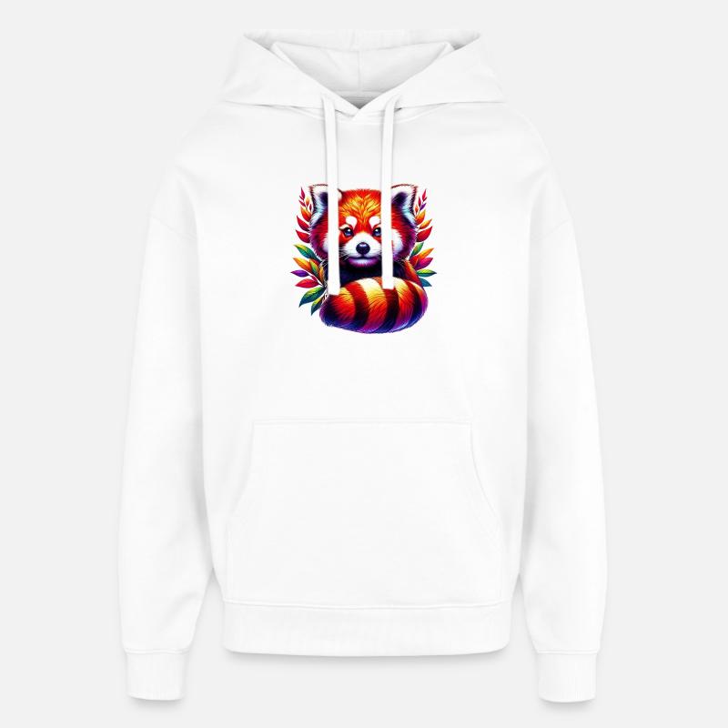 Petit panda - Sweat à capuche unisexe Stanley/Stella Oversized - blanc