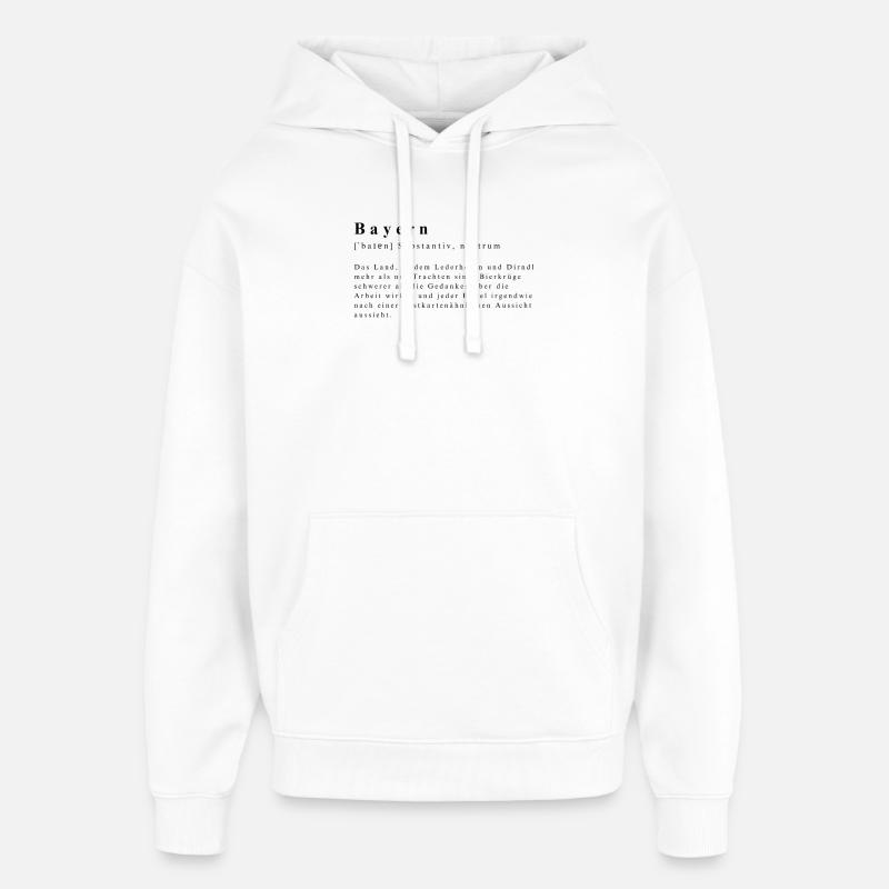 Bavière Définition - Sweat à capuche unisexe Stanley/Stella Oversized - blanc