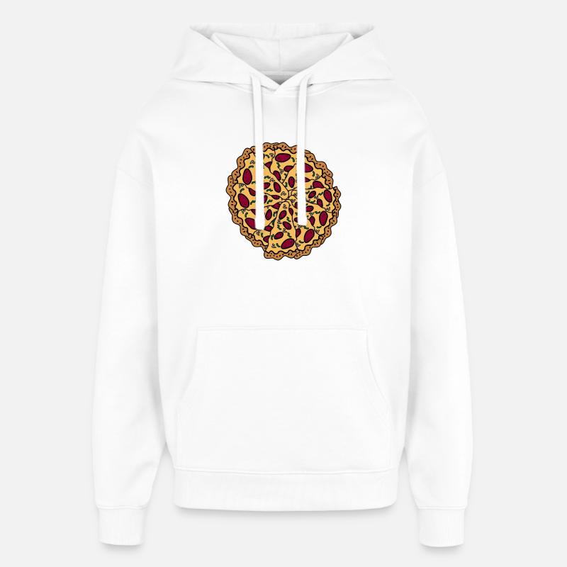 Graphique pizza - Sweat à capuche unisexe Stanley/Stella Oversized - blanc