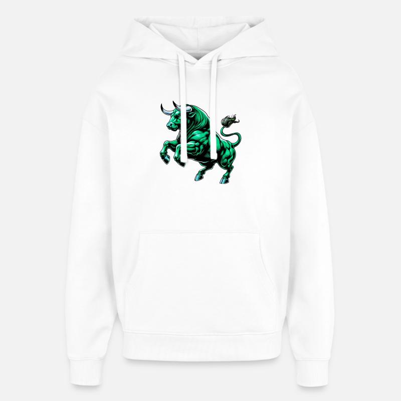 Taureau - Sweat à capuche unisexe Stanley/Stella Oversized - blanc