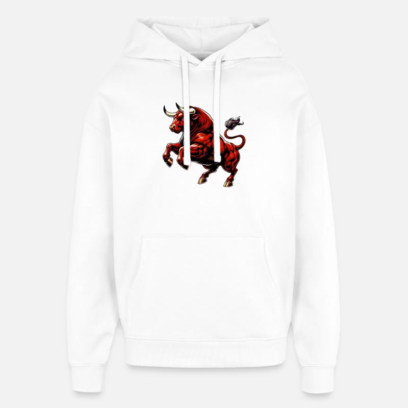 Taureau - Sweat à capuche unisexe Stanley/Stella Oversized - blanc