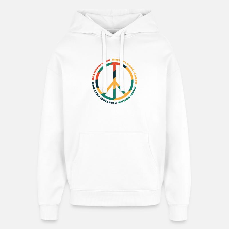 Human Rights - Sweat à capuche unisexe Stanley/Stella Oversized - blanc