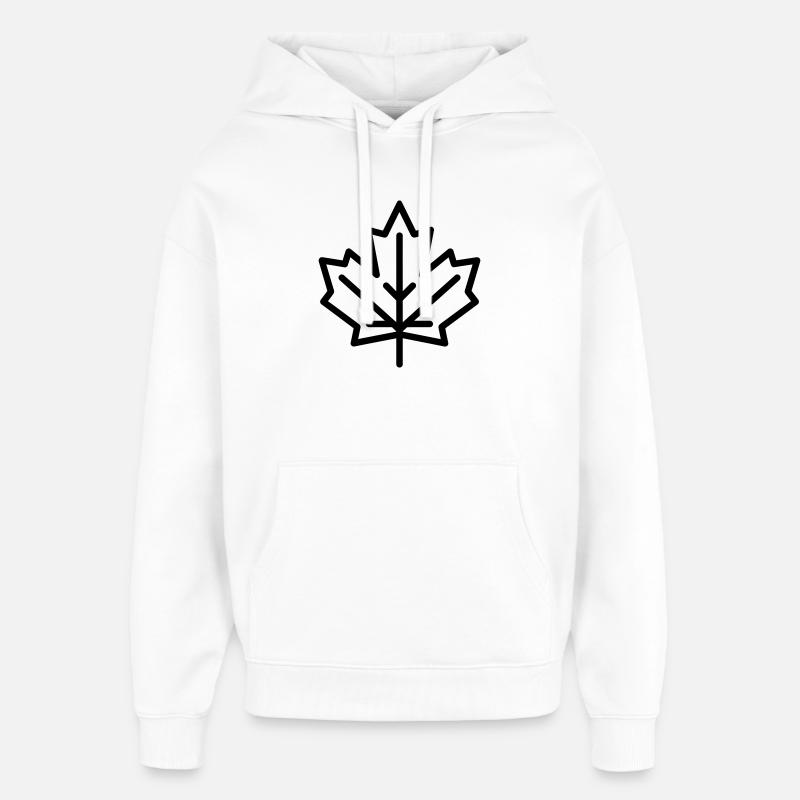 Feuille d’Érable - Sweat à capuche unisexe Stanley/Stella Oversized - blanc