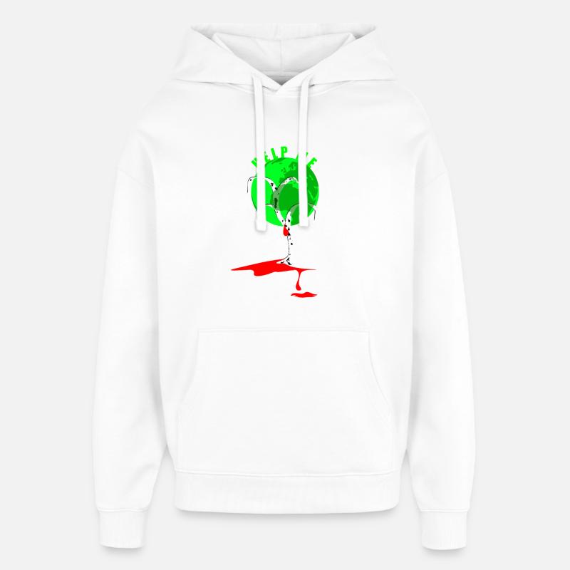 Aider la Terre : Arbre vulnérable - Sweat à capuche unisexe Stanley/Stella Oversized - blanc