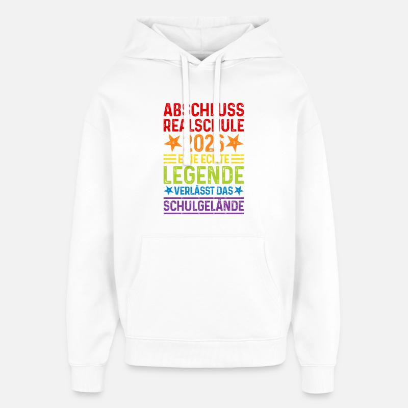 Diplôme du secondaire 2026 - Sweat à capuche unisexe Stanley/Stella Oversized - blanc