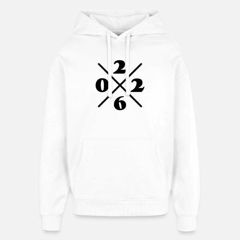 Année élémentaire 2026 - Sweat à capuche unisexe Stanley/Stella Oversized - blanc