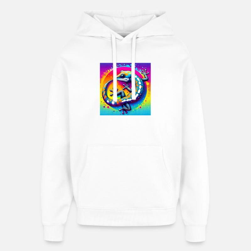 Gecko - Sweat à capuche unisexe Stanley/Stella Oversized - blanc