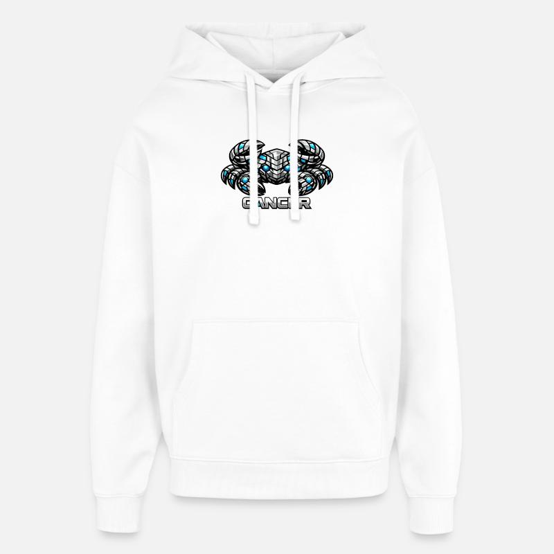 Cancer - Sweat à capuche unisexe Stanley/Stella Oversized - blanc