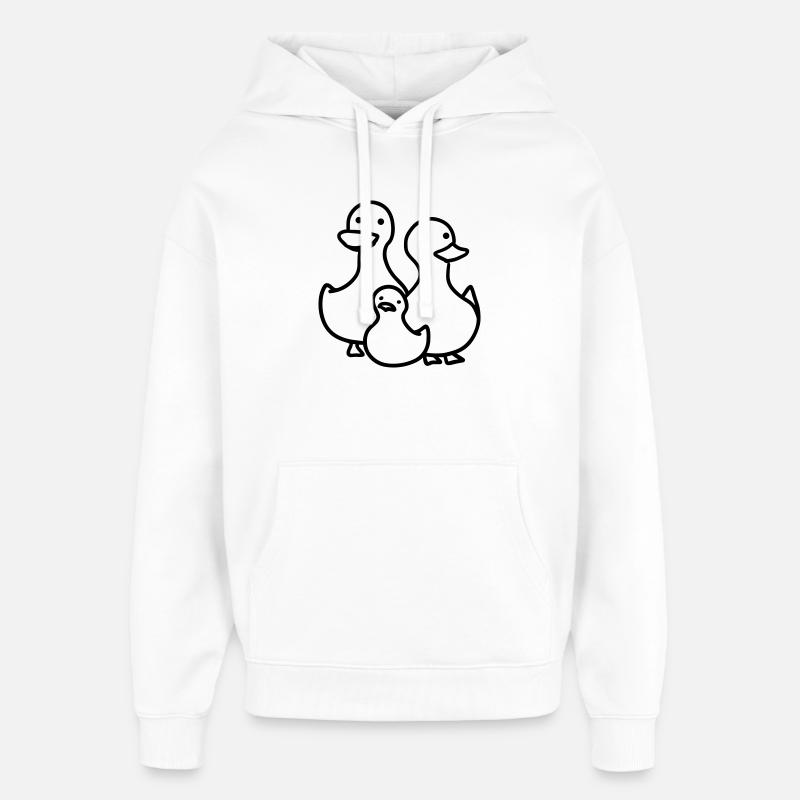 famille canard - Sweat à capuche unisexe Stanley/Stella Oversized - blanc