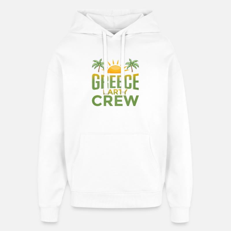 Greece Party Crew - Oversized Unisex Hoodie von Stanley/Stella - Weiß