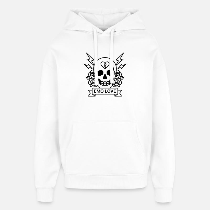 L’emo - Sweat à capuche unisexe Stanley/Stella Oversized - blanc