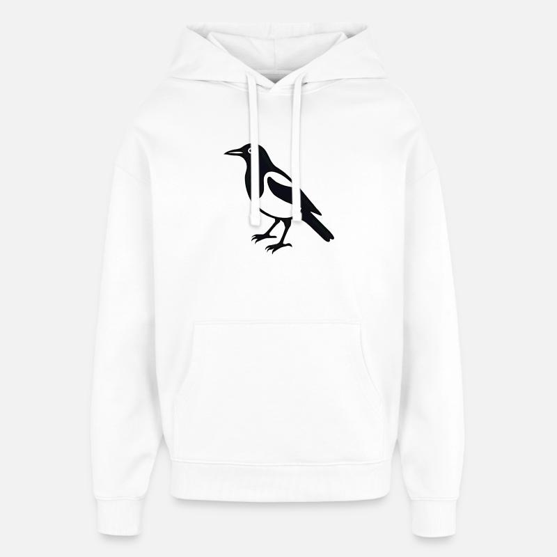 Pie Bird - Sweat à capuche unisexe Stanley/Stella Oversized - blanc