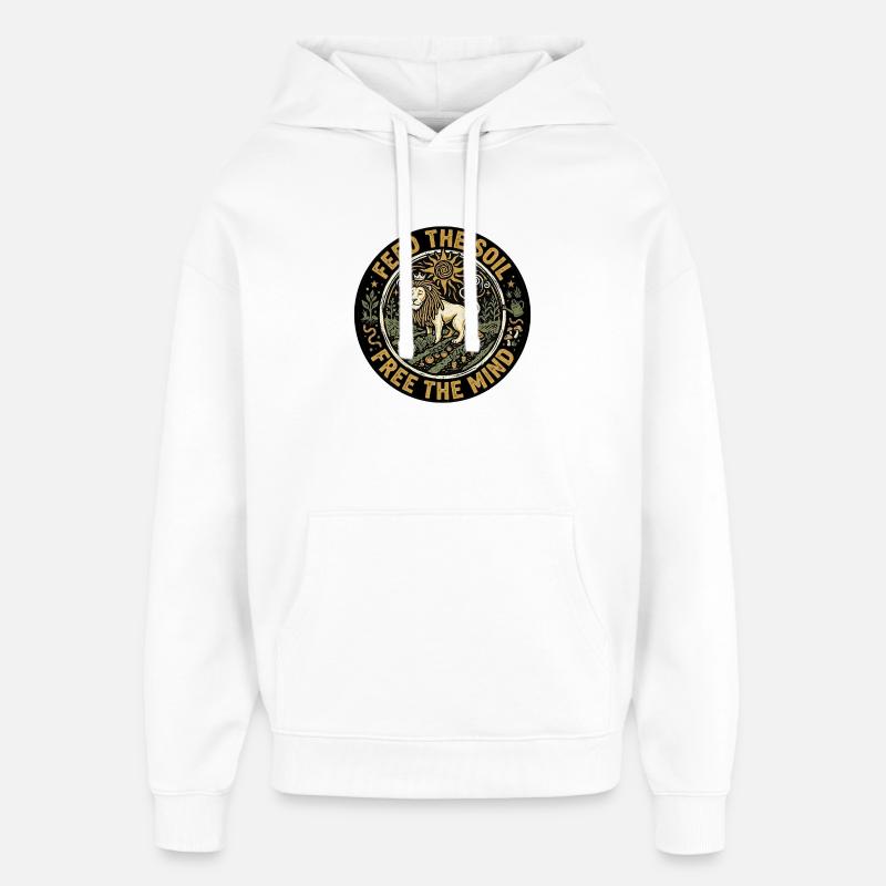 Nourrir le sol reggae - Sweat à capuche unisexe Stanley/Stella Oversized - blanc