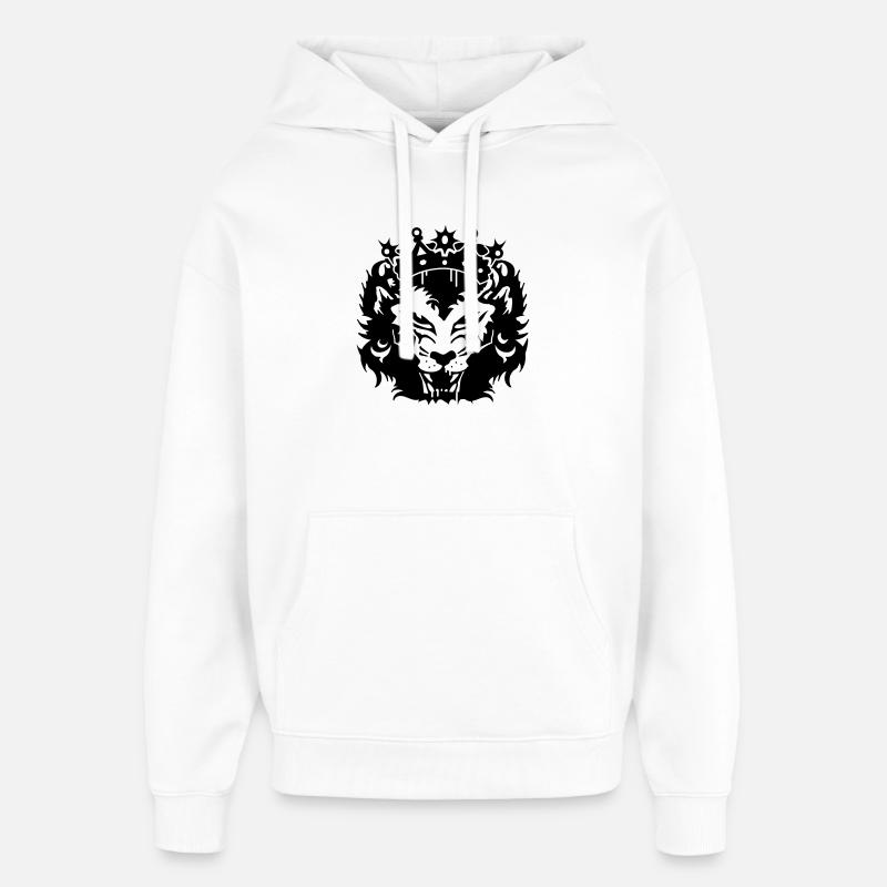 Der Löwe mit Krone - Oversized Unisex Hoodie von Stanley/Stella - Weiß