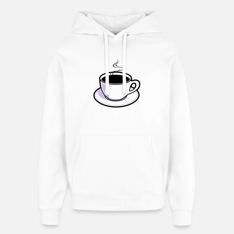 Kaffee, Tasse, Koffein - Oversized Unisex Hoodie von Stanley/Stella - Weiß