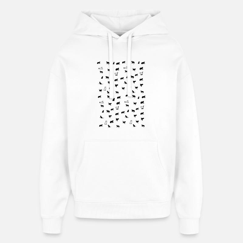Petit Chat Chat Minou Minou cadeau - Sweat à capuche unisexe Stanley/Stella Oversized - blanc
