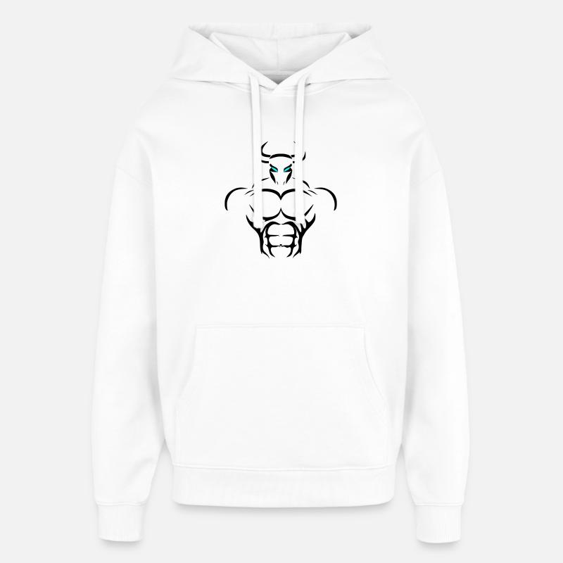 Alpha Taurus Deluxe - Oversized Unisex Hoodie von Stanley/Stella - Weiß