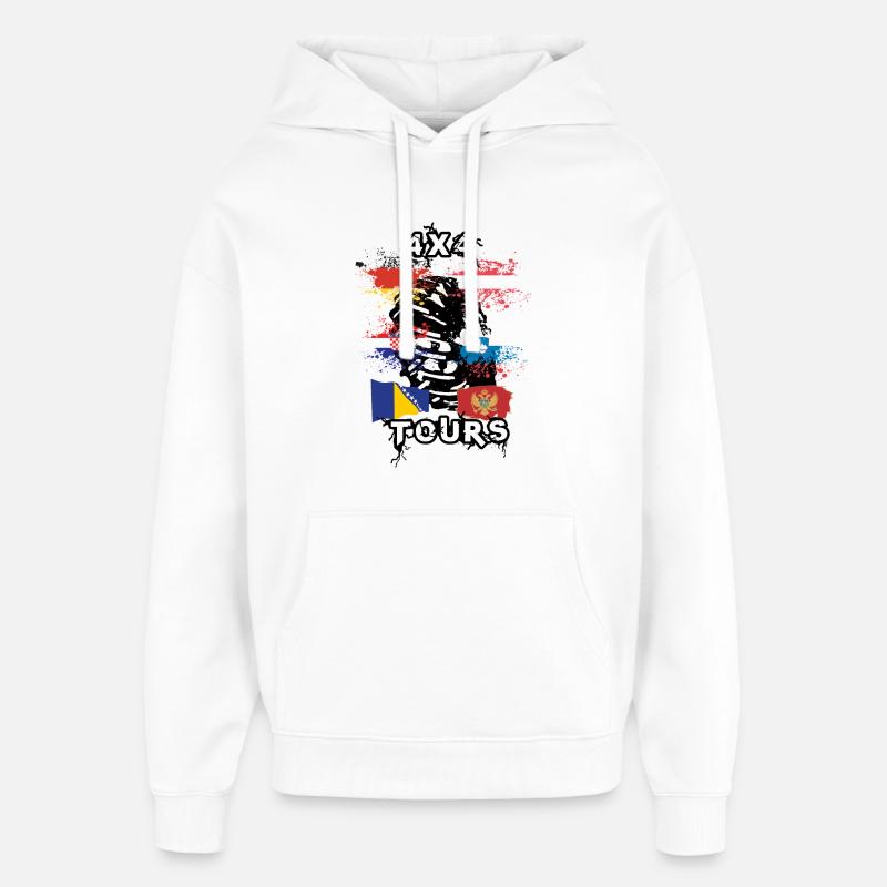 Tour de pays hors route - Sweat à capuche unisexe Stanley/Stella Oversized - blanc