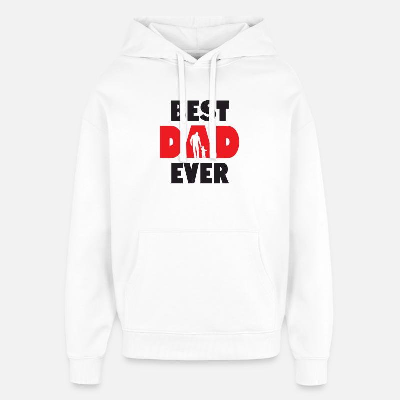 Meilleur papa de tous les temps - Sweat à capuche unisexe Stanley/Stella Oversized - blanc