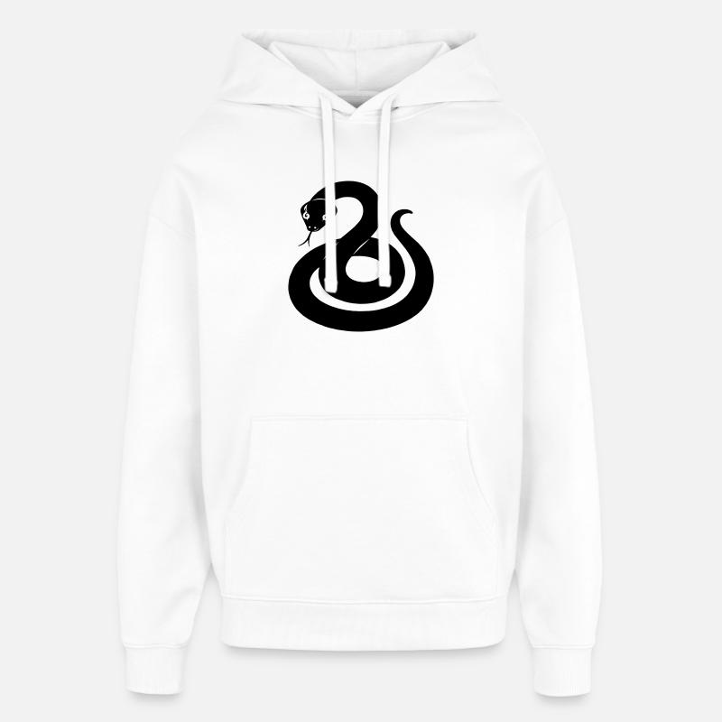 Schlangenschattenfigur aus dem chinesischen Tierkreis - Oversized Unisex Hoodie von Stanley/Stella - Weiß