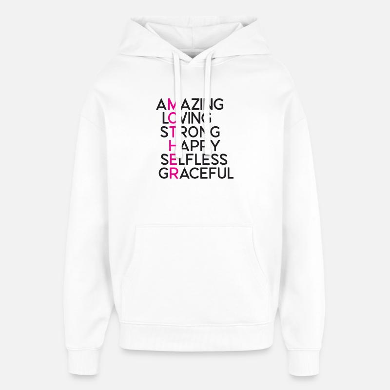 Meilleure maman de tous les temps - Sweat à capuche unisexe Stanley/Stella Oversized - blanc