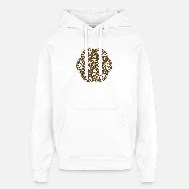 Random pattern RAD rotated - Oversized Unisex Hoodie by Stanley/Stella - white