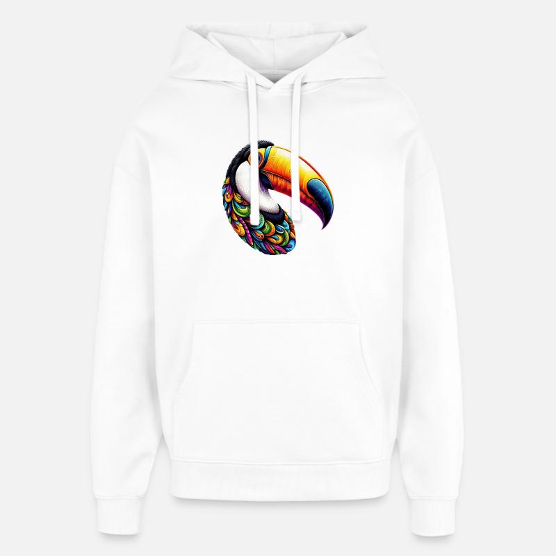 Toucan - Sweat à capuche unisexe Stanley/Stella Oversized - blanc