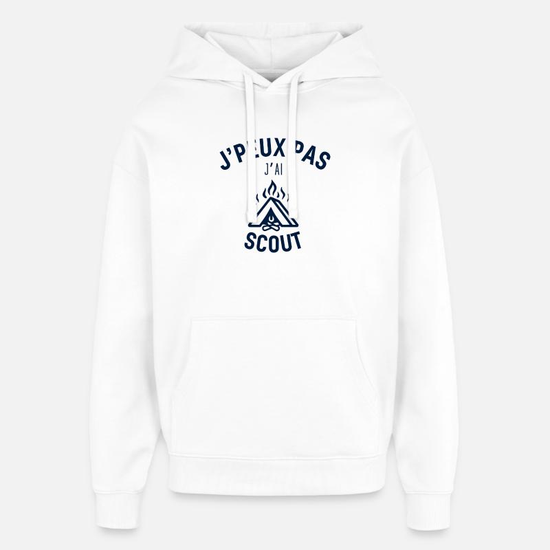 J peux pas j ai Scout - Sweat à capuche unisexe Stanley/Stella Oversized - blanc
