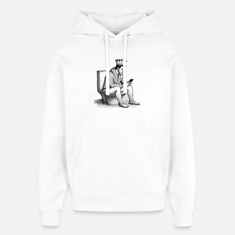Sur le mobile - Sweat à capuche unisexe Stanley/Stella Oversized - blanc