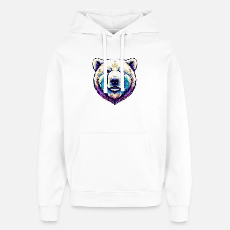 Weißer Eisbär - Oversized Unisex Hoodie von Stanley/Stella - Weiß